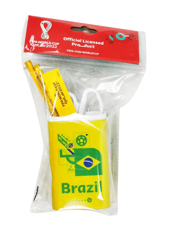 FIFA 2022 Brazil Pencil Holder Set, Yellow