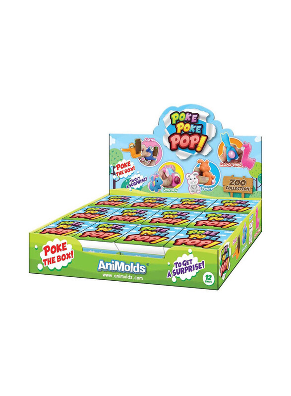 

Animolds Poke Poke Box Zoo Collection, 12-Piece, For Ages 3+