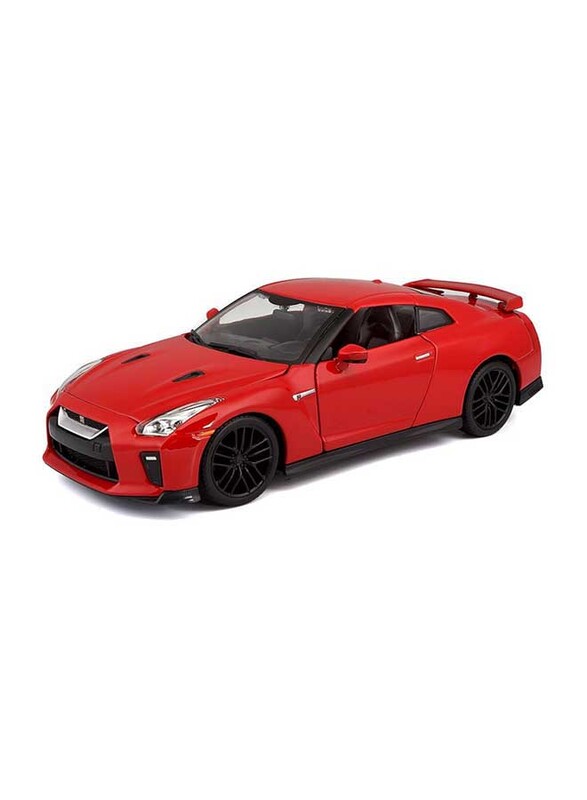 Bburago 1/24 Scale Nissan GT-R Metallic Diecast Car Model, For Ages 3+