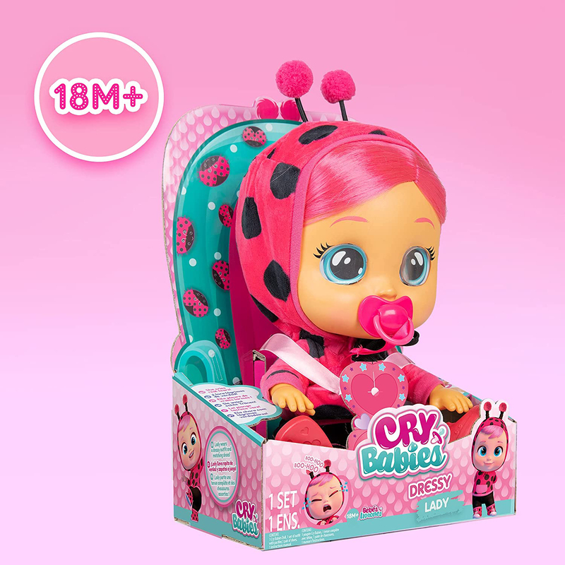 IMC Toys Cry Babies Dressy Lady, 18+ Months, Multicolour