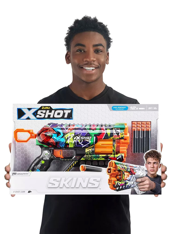 X-Shot Skins-Griefer (12 Darts), Multicolour, Ages 3+