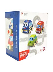 TTC Soft Pull Back Vehicle Infant Toys, 4 Pieces, Ages 12+