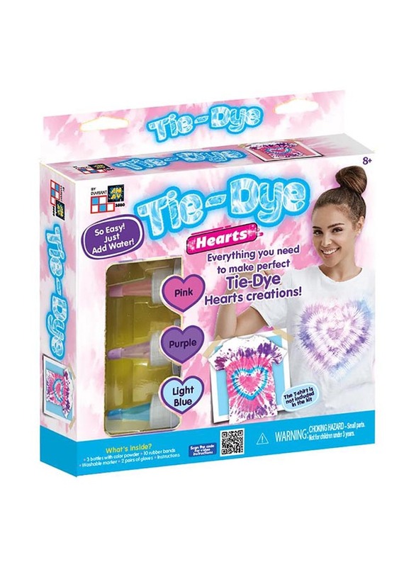 Tie-Dye Hearts, Ages 8+, Multicolour