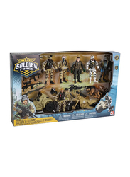 Chapmei Soldier Force Team Patrol Figure Playset, 9 Pieces, Ages 3+, Multicolour