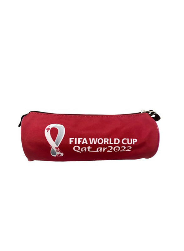 FIFA 2022 Emblem-B Barrel Pencilcase, Maroon