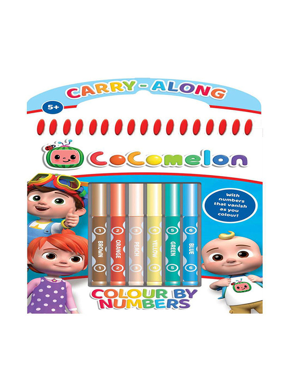 Alligator Books Cocomelon Colour By Numbers With Mini Markers, 6 Pieces, Ages 3+