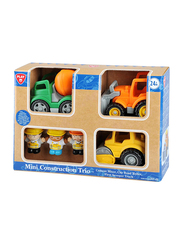 Playgo Mini Construction Trio City Road Roller First Cement Mixer First Scooper Truck, Ages 2+