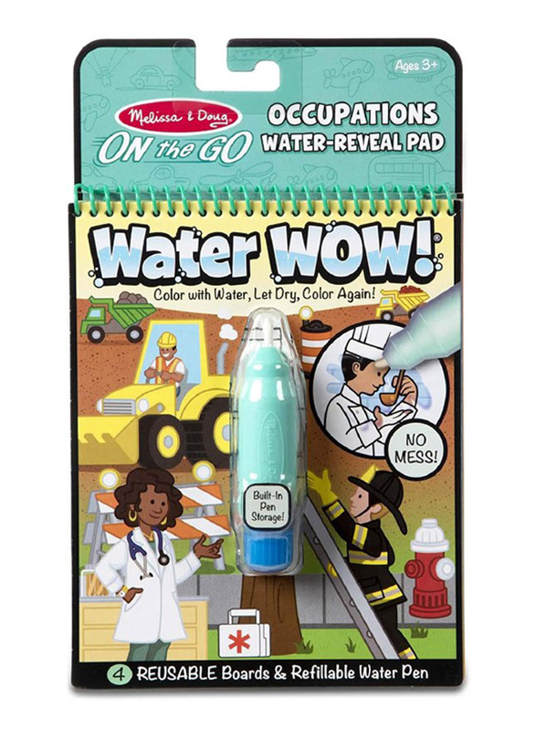 Melissa & Doug On the Go Water Wow! Occupations Coloring Activity Book, Ages 3+