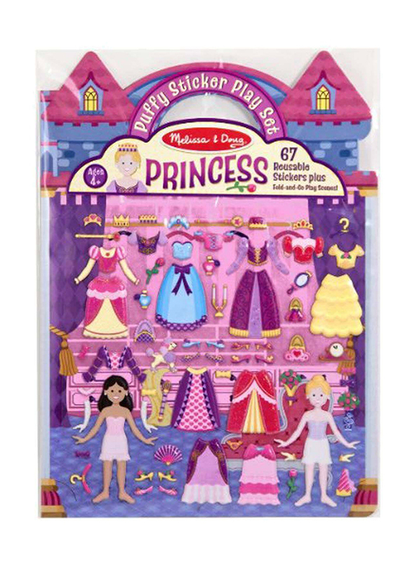 Melissa & Doug Puffy Sticker Play Set Princess, 67-Piece, Ages 4+