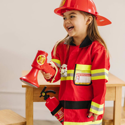 Melissa & Doug Fire Chief Role Play Costume 6-Piece, Ages 3 to 6 Years