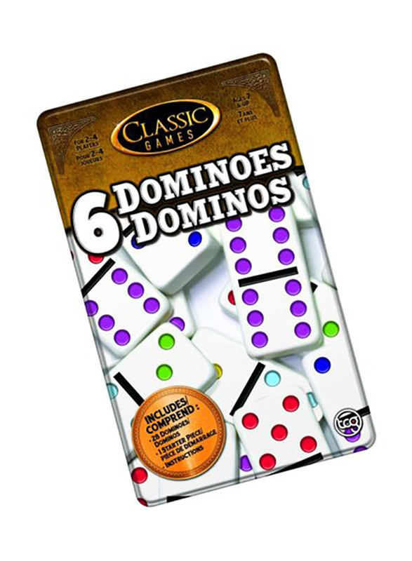 TCG 6 Dominoes In Tin Board Game