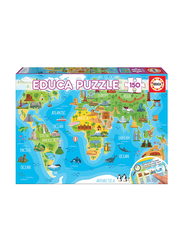 Educa Puzzles 150-Piece Monuments World Map