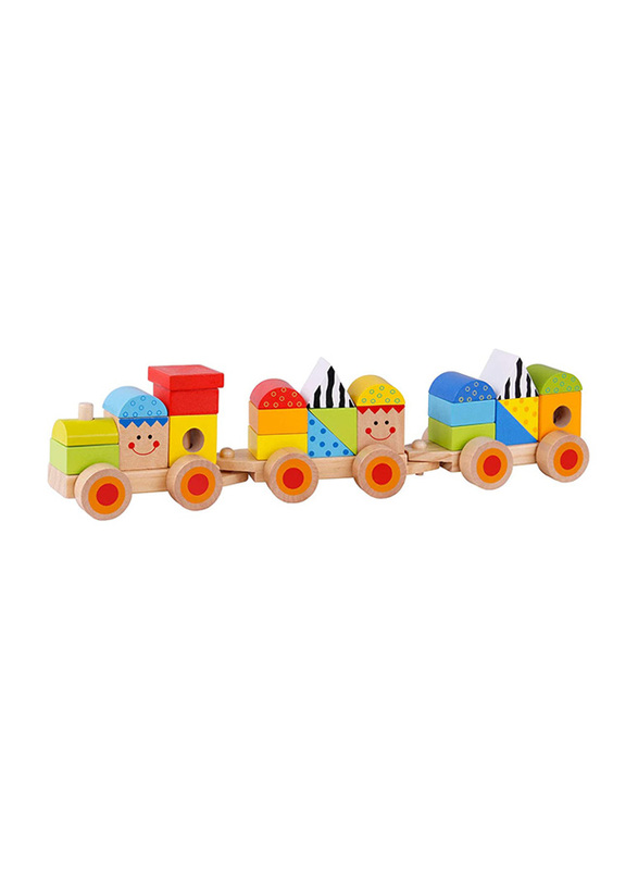 Tooky Toy Craft Trikes Stacking Train Toy for Kids, 26 Pieces, Ages 1+