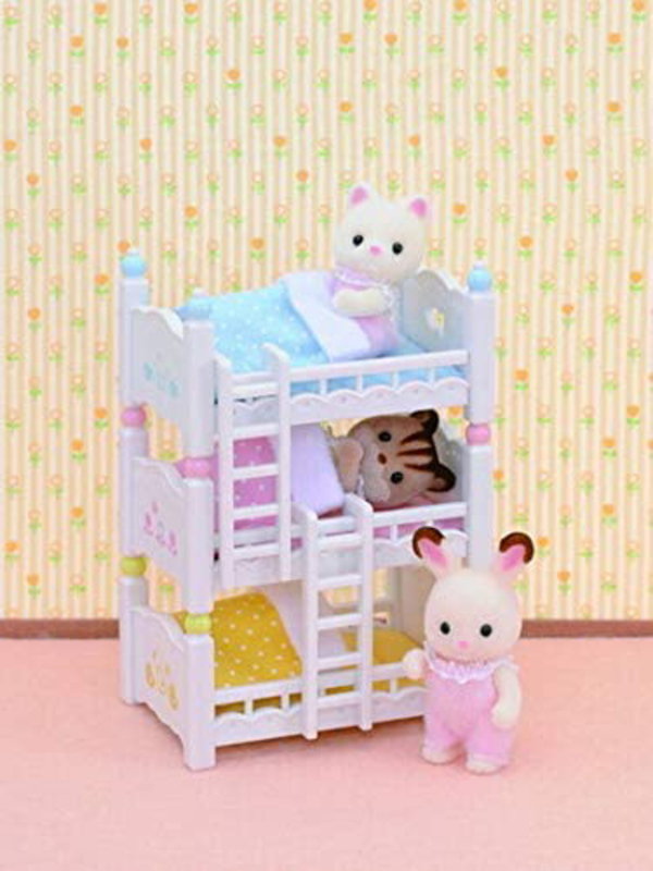 Sylvanian Family Triple Bunk Beds Set, Ages 3+, Multicolour