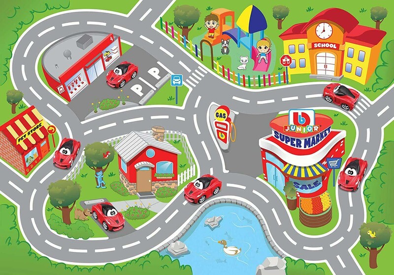 BB Junior Ferrari Junior City Playmat With Toy Car, Ages 1+