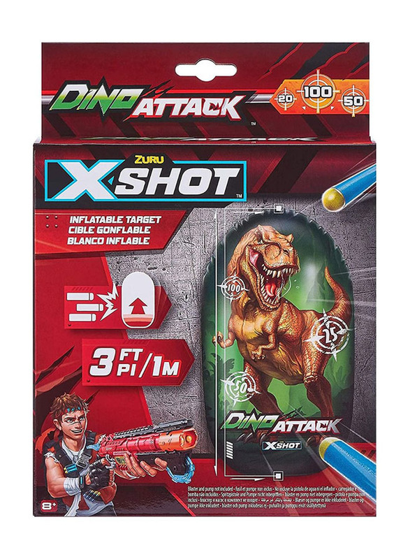 X-Shot Dino Attack-Inflatable Dino Target, Multicolour, Ages 3+