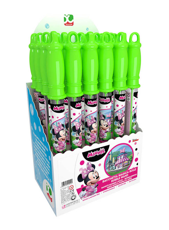 Dulcop Bubbles Minnie Bubble Wand Filled with Soap, 120ml, Ages 3+