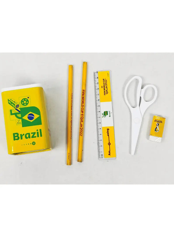 FIFA 2022 Brazil Pencil Holder Set, Yellow