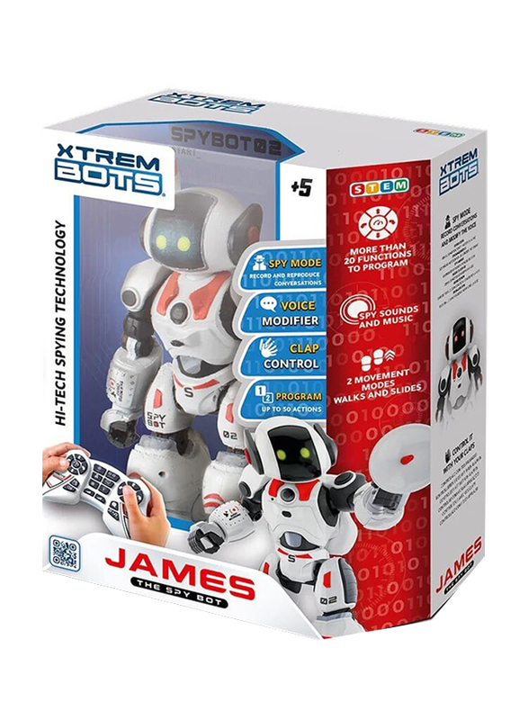 

Xtreme Bots James The Spy Bot Smart RC Robot, Ages 3+