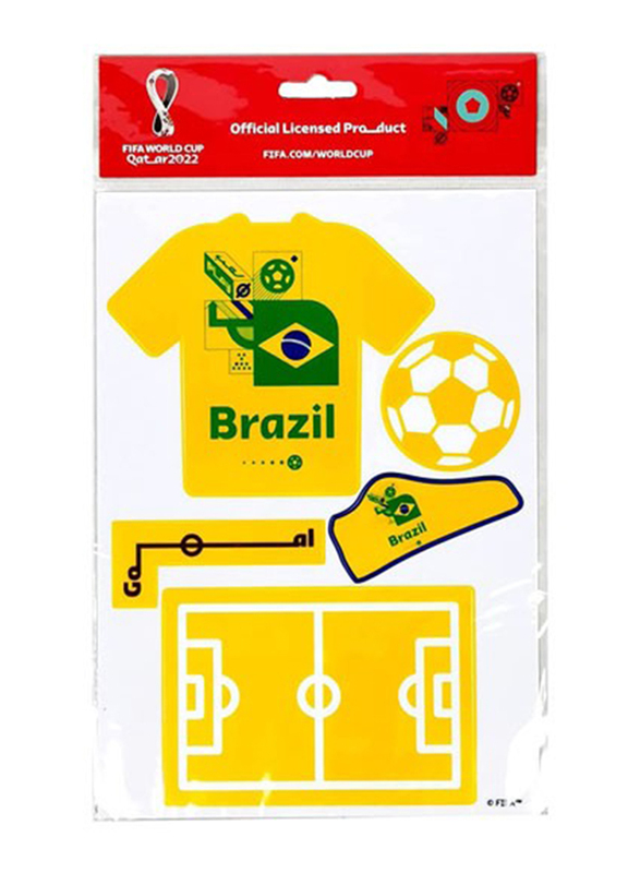 FIFA 2022 Wall Stickers Brazil, Multicolour