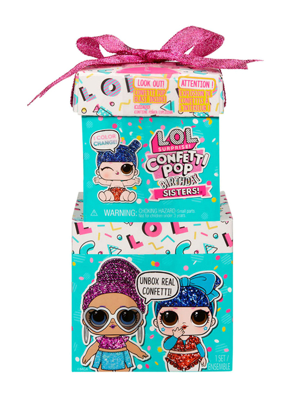 LOL Surprise Confetti Pop Birthday Sisters Fashion Dolls, For Ages 3+