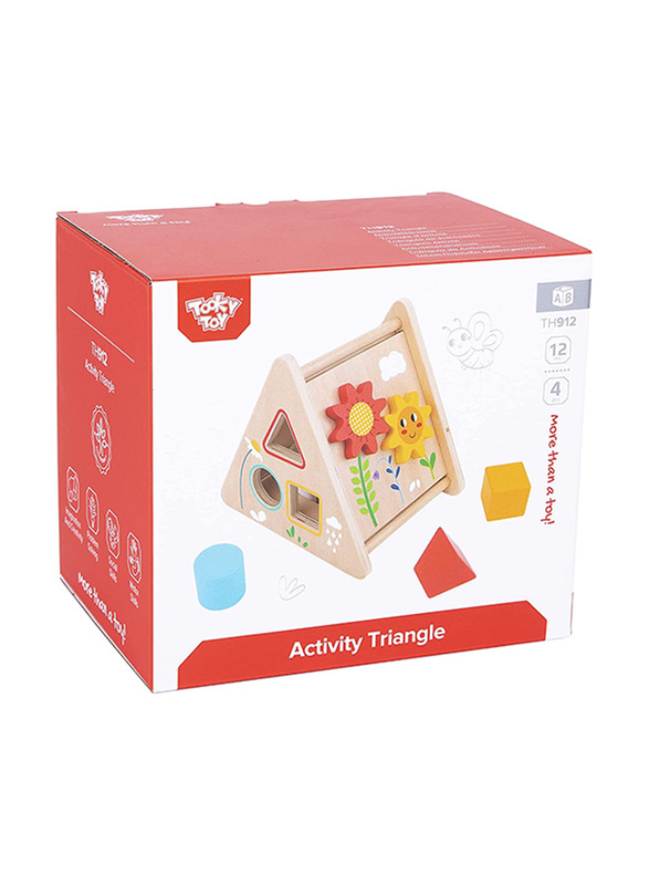 Tooky Toy Wooden Activity Triangle for Kids, Multicolour