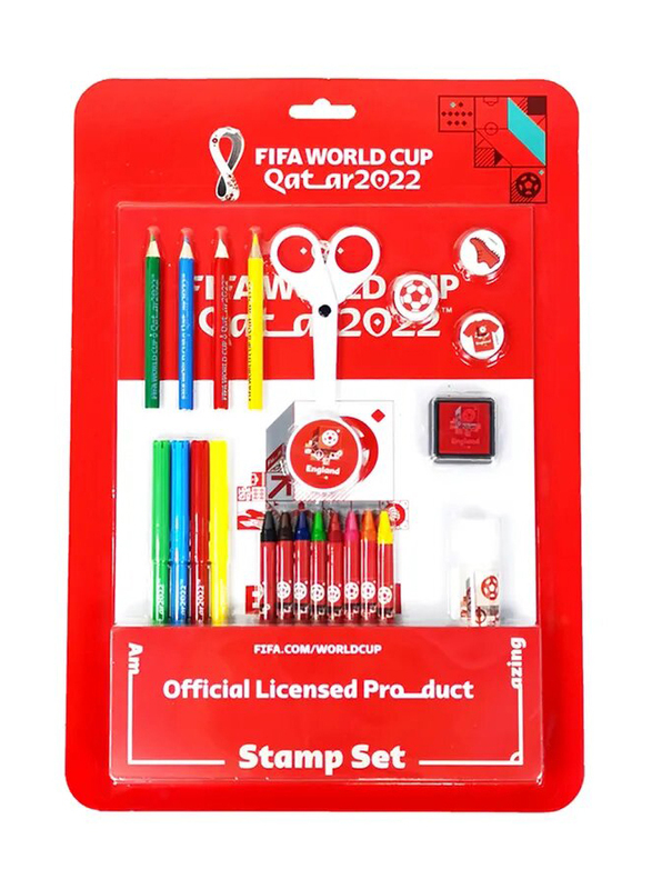 Fifa 2022 Stamp & Colour Set for England, For Ages 3+