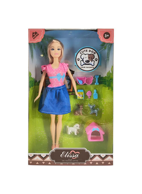 Elissa The Fashion Capital Home with Pets Collection 11.5" Basic Doll Style I, For Ages, 3+ Years