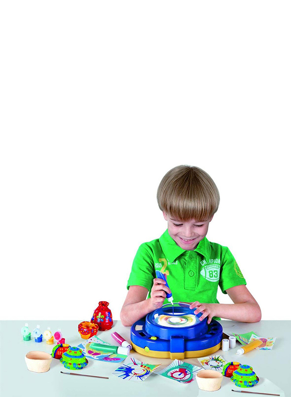 Playgo B/O 2 In 1 Paint & Pottery Wheel, 25 Pieces, Ages 5+