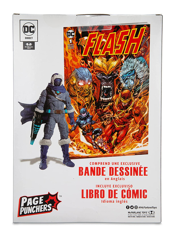 DC Direct 7in Figure with Comic The Flash Wv2 Captain Cold Variant (Gold Label), Multicolour, Ages 12+ Months