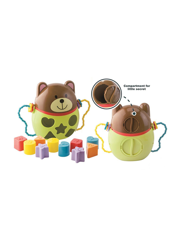 Little Hero 10-Pieces Bear Shape Sorter Bucket, Multicolour