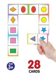 Frank Puzzle Shapes & Colours Domino, 28 Piece, Ages 3+