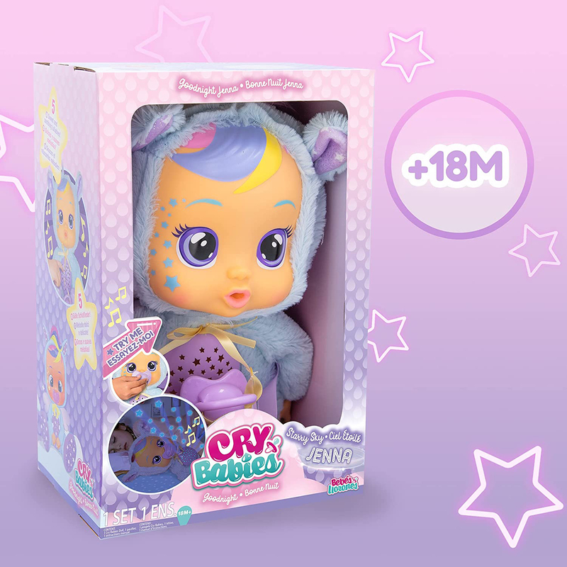 IMC Toys Cry Babies Goodnight Starry Sky Jenna, 18+ Months, Multicolour