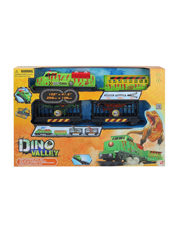 Chapmei Dino Valley Dino Express Rail Set, 26 Pieces, Ages 5+