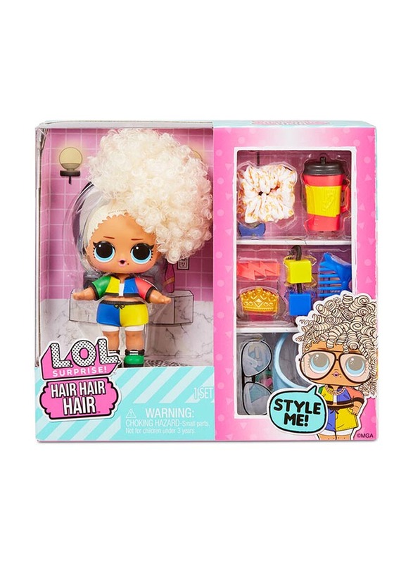 L.O.L. Surprise! Hair Hair Hair Dolls with 10 Surprises, Assorted Colour, Ages 5+