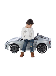 Roll Play Porsche 918 Spyder, 12V Premium, Remote Control Car, White, Ages 3+