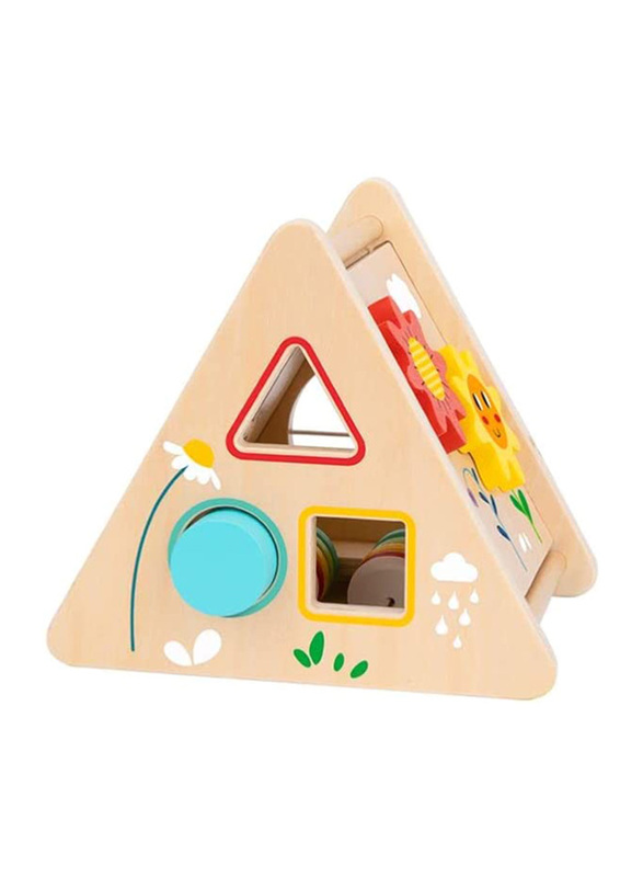 Tooky Toy Wooden Activity Triangle for Kids, Multicolour