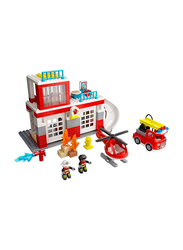 Lego Fire Station & Helicopter Set, Ages 2+, 10970, Multicolour