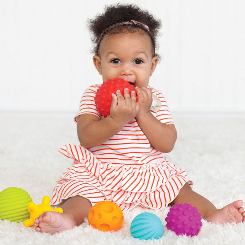 Little Hero 9-Piece Textured Ball Set, Multicolour