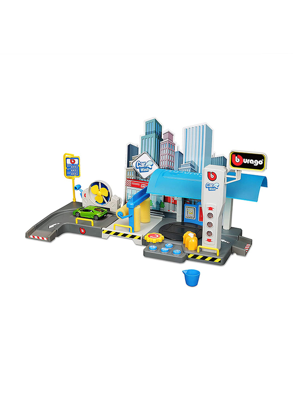 Bburago Street Fire Car Wash Playset, For Ages 3+