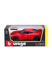 Bburago 1/24 Scale Nissan GT-R Metallic Diecast Car Model, For Ages 3+