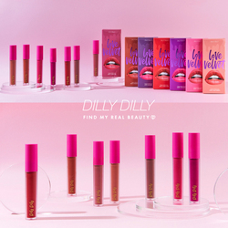 DillyDilly Cosmetics Love Velvet Moisture Liquid Lip Gloss Step 1. BUTTERFLY / 0.15 oz