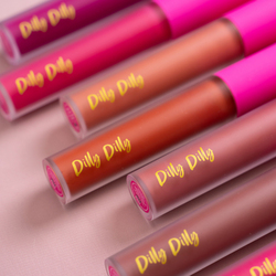 DillyDilly Cosmetics Love Velvet Moisture Liquid Lip Gloss Step 1. BUTTERFLY / 0.15 oz