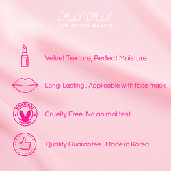 DillyDilly Cosmetics Love Velvet Moisture Liquid Lip Gloss Step 6. YOUR SMILE / 0.15 oz
