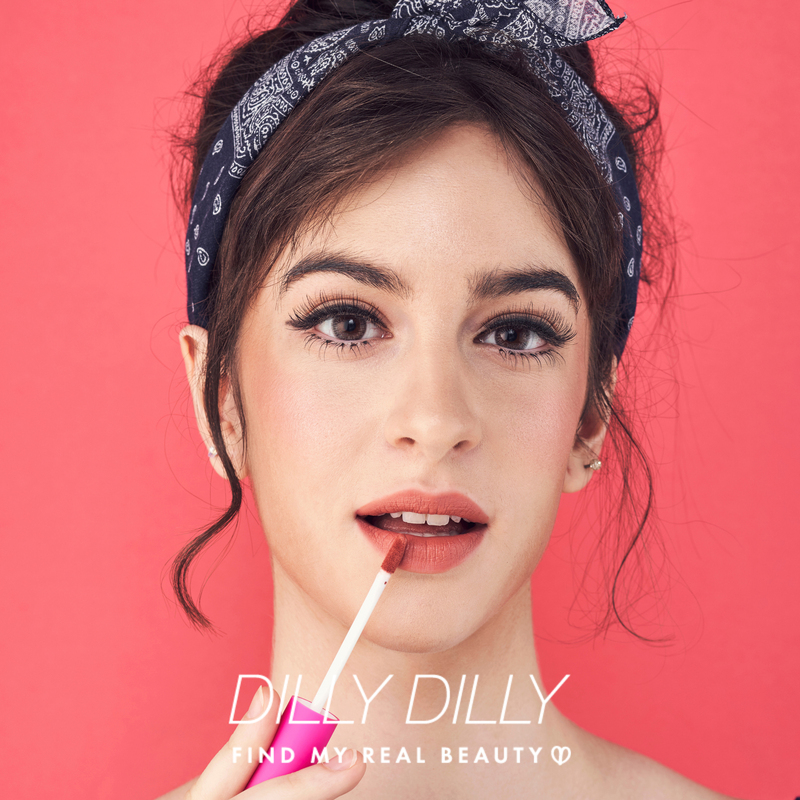 DillyDilly Cosmetics Love Velvet Moisture Liquid Lip Gloss Step 1. BUTTERFLY / 0.15 oz