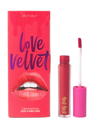 DillyDilly Cosmetics Love Velvet Moisture Liquid Lip Gloss Step 4. FIRST KISS / 0.15 oz