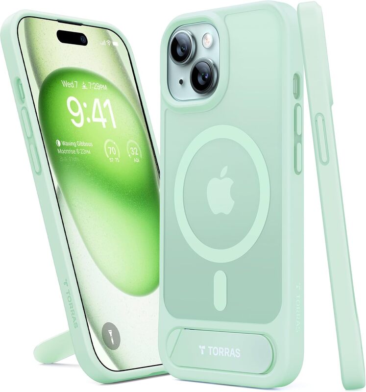 Torras UPRO  Pstand Series (X00RP109K017) Case For  iPhone 15 Light Green