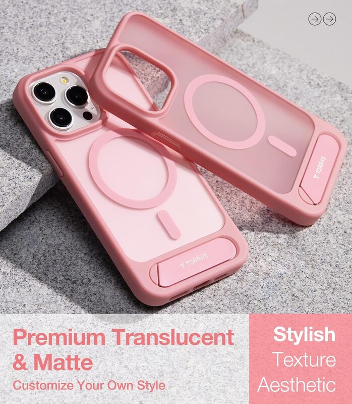 Torras UPRO Pstand Series (X00RP109K018) Case For  iPhone 15 Pro Pink