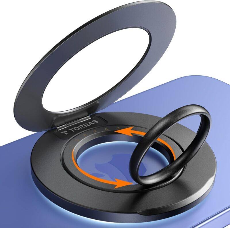

TORRAS 2024 Newest Thin for MagSafe Phone Grip Ring Holder, Dual-Ring for Popsocket MagSafe Kickstand Magnetic for iPhone 16/15/14/13/12/11 Samsung, G