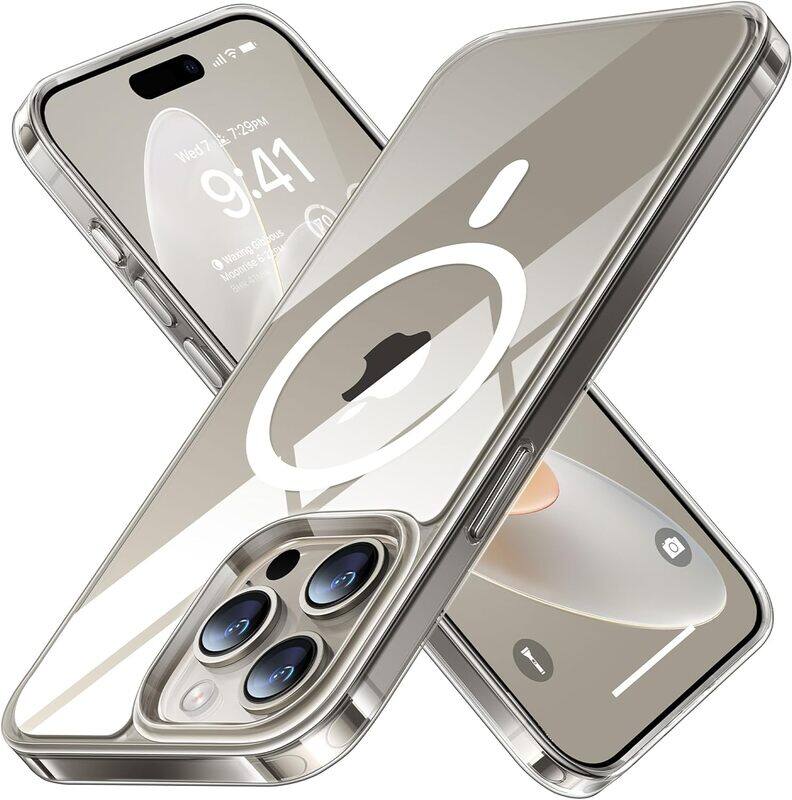 

Torras Guardian Magnetic Series (X00FX0147) Case For iPhone 15 Pro Clear